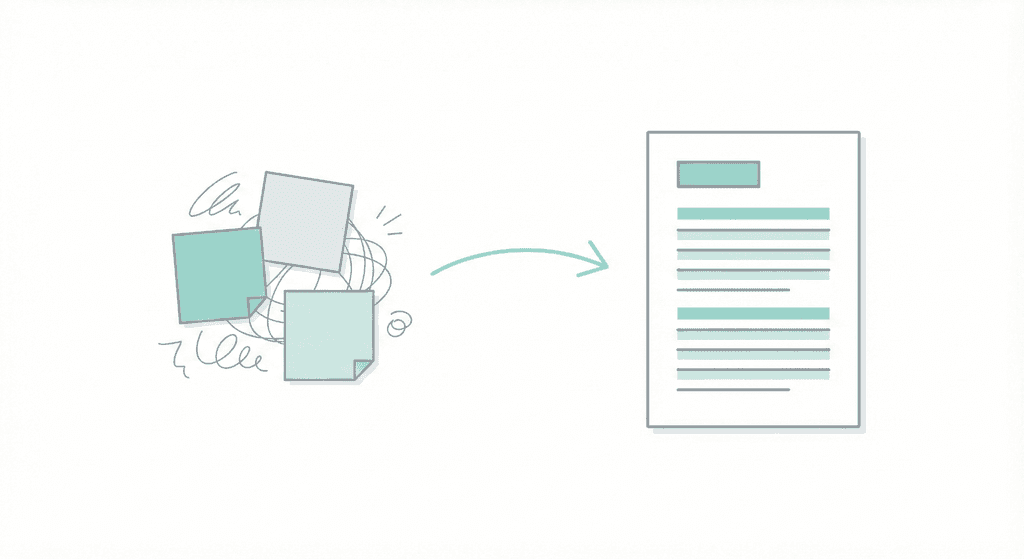 How to Turn Notes Into a Structured Draft (Fast)